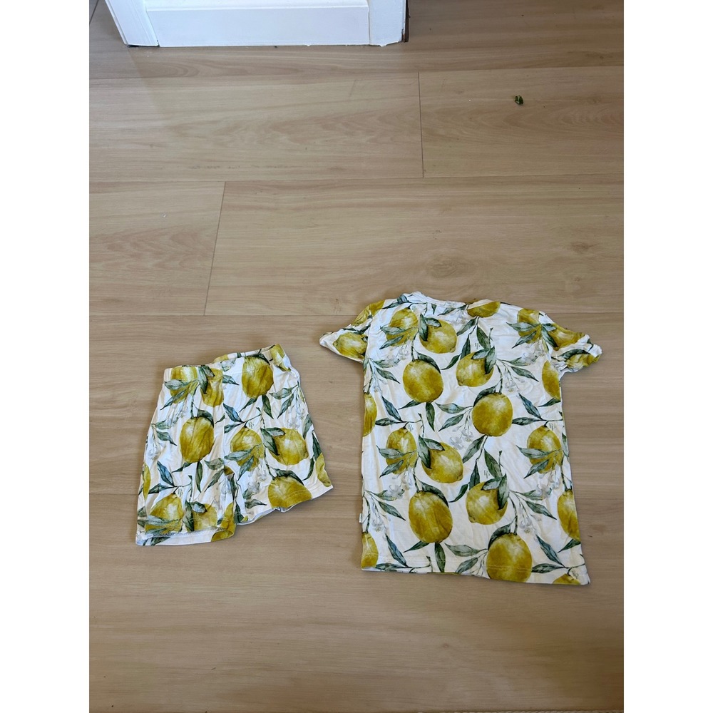 Posh Peanut limoncello Pajama Set 2T Short Sleeve Shorts Yellow